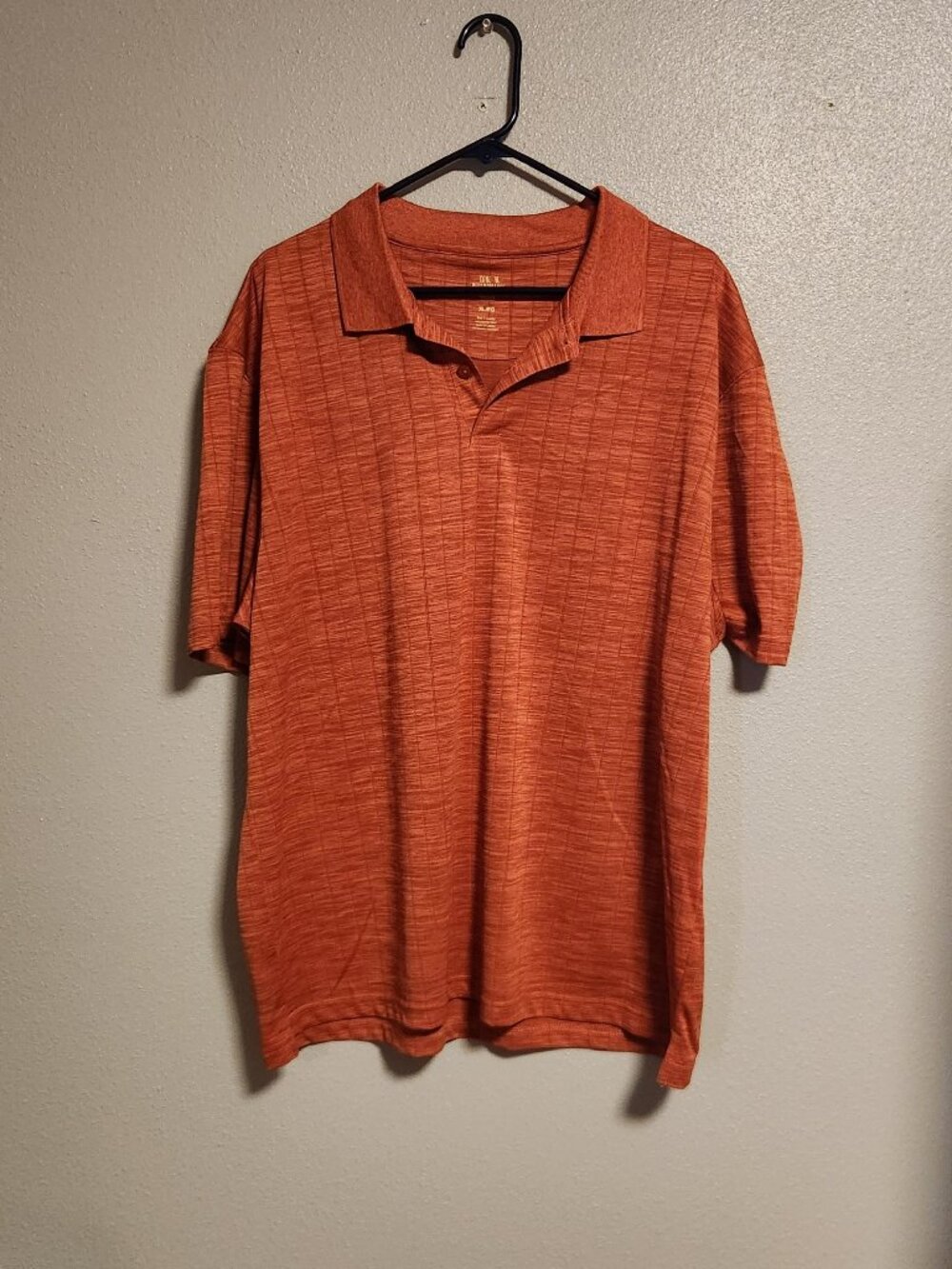 Haggar Men's XL Cool 18 Performance Collar Polo Golf Rust Color Excellent Cond